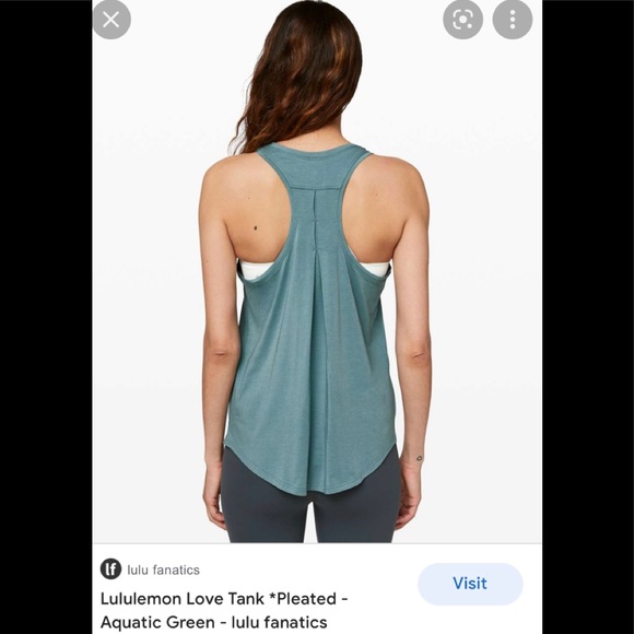 Lululemon Love Tank Pleated - aquatic green - 12 - Picture 2 of 4